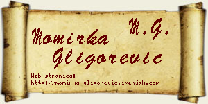 Momirka Gligorević vizit kartica